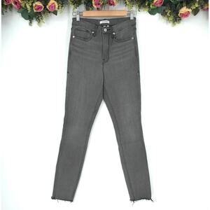 Good American Gray Straight Leg Good Waist Jeans Size 6/28